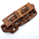 Great Carved Chain Links Whimsy with Two Balls in Cages