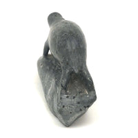 Inuit Carved Stone Seal on Rock