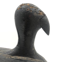 Stark Black Working Decoy with Marvelously Hooked Old Beak Repair