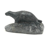Inuit Carved Stone Seal on Rock