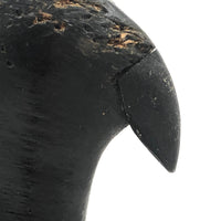 Stark Black Working Decoy with Marvelously Hooked Old Beak Repair