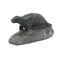 Inuit Carved Stone Seal on Rock