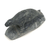 Inuit Carved Stone Seal on Rock