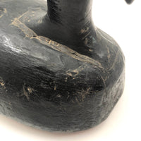 Stark Black Working Decoy with Marvelously Hooked Old Beak Repair