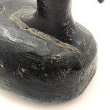 Stark Black Working Decoy with Marvelously Hooked Old Beak Repair