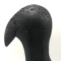 Stark Black Working Decoy with Marvelously Hooked Old Beak Repair