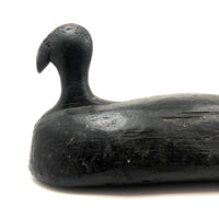 Stark Black Working Decoy with Marvelously Hooked Old Beak Repair