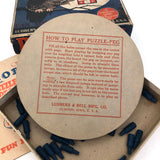 Lubbers & Bell 1929 Puzzle Peg Game with Problem Guide