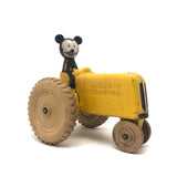 Sunroco Rubber c. 1930s Mickey Mouse on Yellow Tractor