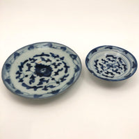 Two Small Antique Chinese Export Blue and White Porcelain Dishes, Signed