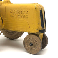 Sunroco Rubber c. 1930s Mickey Mouse on Yellow Tractor