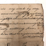Fantastic c. 1830 Ink Drawing of Lamia with Verses, Riddles, Numbers