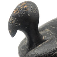 Stark Black Working Decoy with Marvelously Hooked Old Beak Repair