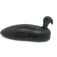 Stark Black Working Decoy with Marvelously Hooked Old Beak Repair