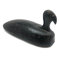 Stark Black Working Decoy with Marvelously Hooked Old Beak Repair