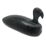 Stark Black Working Decoy with Marvelously Hooked Old Beak Repair