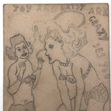 Daisy and Joy Are Crazy Ses You! Hand-drawn Postcard