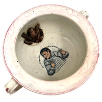 Antique English Sunderland "To the Wife" Lustre Decorated Chamber Pot