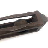 Pretty, Old Ball in Cage Carved Whimsy with Scalloped Edges