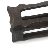 Pretty, Old Ball in Cage Carved Whimsy with Scalloped Edges