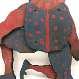 Large Jointed Wooden Jumping Jack Clown with Great Old Paint