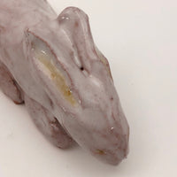 Pink Ceramic Bunnies - A Pair!