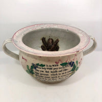 Antique English Sunderland "To the Wife" Lustre Decorated Chamber Pot