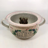 Antique English Sunderland "To the Wife" Lustre Decorated Chamber Pot