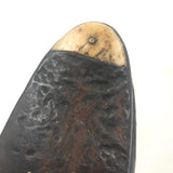 Amazing, Unusual Antique Miniature Leather Shoe with Bone Inlay