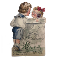 Antique Handmade Mechanical Valentine: The One Who Hides