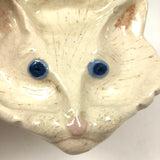 Handmade White Cat Face Dish