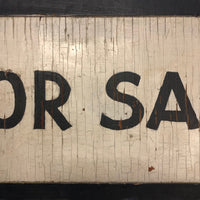 Double Sided Hand-painted Old Wooden FOR SALE Sign