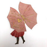 Antique Handmade Valentine: Here's a Little Traveler