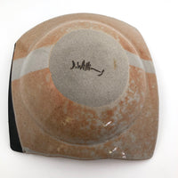 Shallow  Angular Studio Pottery Bowl by Don Williams