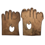 Gloves: Terrifically Graphic Old Board and Wire Templates, A Pair (Size 9 1/2 & 10)