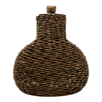 Penny Covered Folk Art Bottle