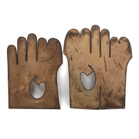 Gloves: Terrifically Graphic Old Board and Wire Templates, A Pair (Size 9 1/2 & 10)