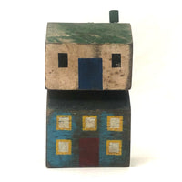 Pair of Early Wooden Block Houses