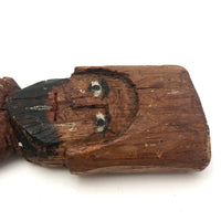 Tall Bearded Man in Coat Old Canadian Folk Art Carving