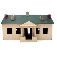Terrific Old Folk Art Painted Wooden House with Two Porches and Built Out Interior