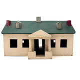 Terrific Old Folk Art Painted Wooden House with Two Porches and Built Out Interior