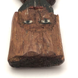 Tall Bearded Man in Coat Old Canadian Folk Art Carving