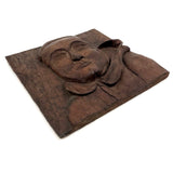 Curious Old Deep Relief Portrait Carving