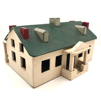 Terrific Old Folk Art Painted Wooden House with Two Porches and Built Out Interior