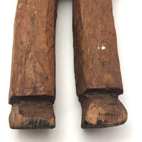 Tall Bearded Man in Coat Old Canadian Folk Art Carving