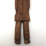 Tall Bearded Man in Coat Old Canadian Folk Art Carving