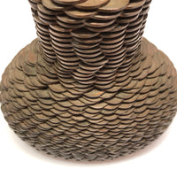 Penny Covered Folk Art Bottle