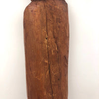 Tall Bearded Man in Coat Old Canadian Folk Art Carving