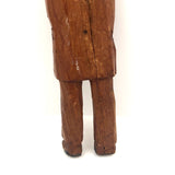 Tall Bearded Man in Coat Old Canadian Folk Art Carving