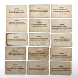 Victorian Papered Box with 19th Century Courting Cards and Authors Game